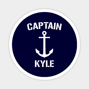 Nautical Captain Kyle Personalized Boat Anchor Magnet